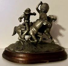 “Running Battle” by Brian Rodden - Hudson Pewter Sculpture (Damaged)