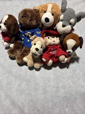 Lot of 7 Stuffed Animal Dogs Various Brands and Sizes See Photos Cute Toys Dogs
