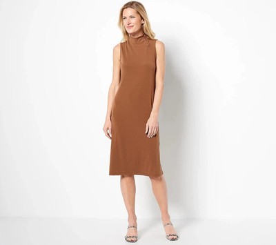 Susan Graver Brown Dress NWOT size L
