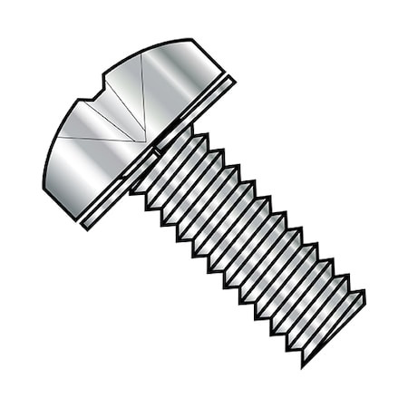 ZORO SELECT 0204SPP188 #2-56 x 1/4 in Phillips Pan Machine Screw, Plain