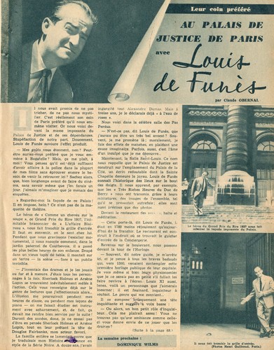 Coupure de presse Clipping 1959 Louis de Funès (1page 1/2)