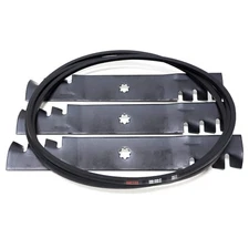 Belt & 3 Mulching Blades For John Deere 48" Deck D140 D150 LA130 LA140 LA145