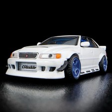 Hot Wheels Elite 64 White 1996 Toyota Chaser JZX100 Metal Car w/ Protector JDM