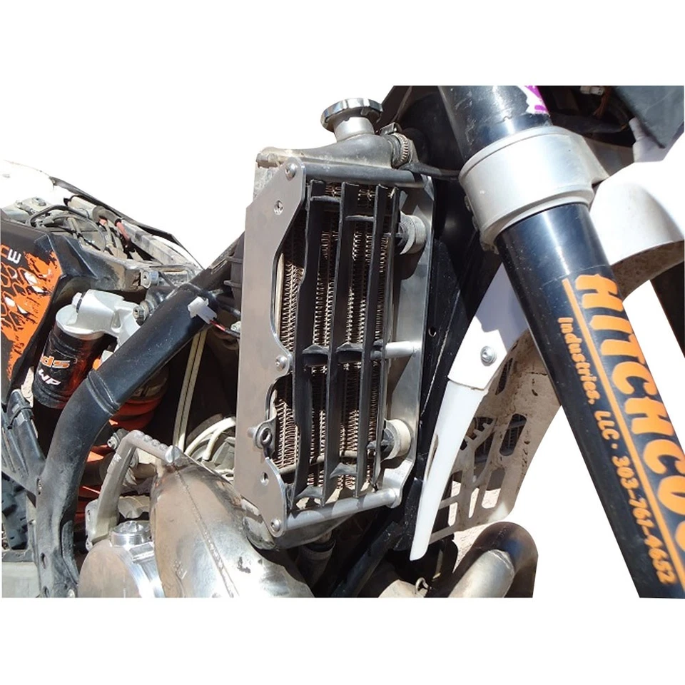 7602 Racing soportes de radiador aluminio cepillado para Husqvarna Fe 450 2016 Foto 2 de 4