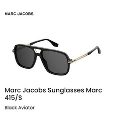 Marc Jacobs Sunglasses Gold & Black With Case New Never Worn Unisex