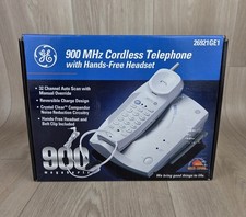 NEW GE Cordless Telephone Model 26921GE1 900 MHz w/ Hands Free Headset Vintage