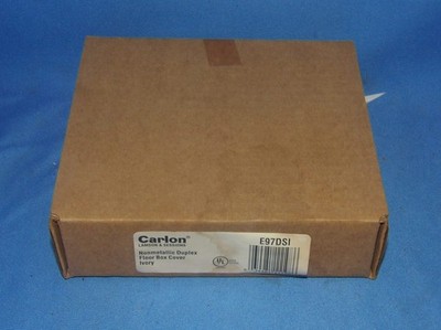 NIB CARLON FLOOR BOX COVER E97DSI NON-METALLIC DUPLEX IVORY COLORED 1YR WARRANTY