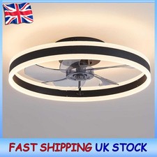 LED Ceiling Fan Light Dimmable LivingRoom Chandelier Lamp W/Remote Control UK 1