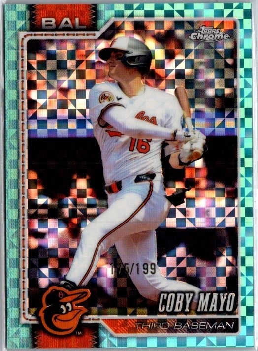 2026 Topps Chrome #139 Coby Mayo Aqua X-Fractors #/199