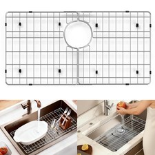 Detachable Stainless Steel Kitchen Sink Bottom Grid Protector Rack 26x14 In