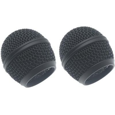 2 PCS Black Steel Mesh Microphone Grille Head For SM58 Beta58A SA-M30