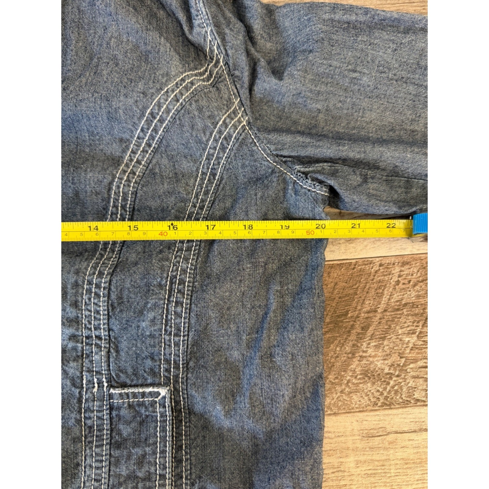 Chicos Denim Jacket Medium Button Front Lightweig… - image 3