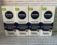 Image of 4x Nivea Men Sensitive Skin & Stubble Gel Moisturiser 50ml