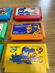 Famicom Mega Man 1 2 3 4 5 6 Complete Set Capcom Japan NES Rockman Tested Works