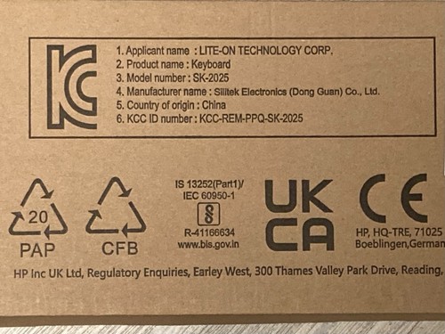 New HP 672647-003 Wired Standard USB Desktop Keyboard - Black (NEW OPEN BOX) - Picture 3 of 5