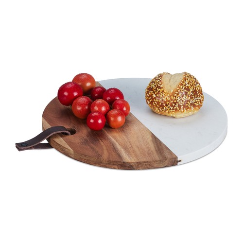 Tabla cortar cocina 1 kg tabla de cortar redonda tabla de picar de mármol - Imagen 1 de 7