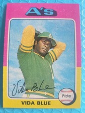 1975 Topps Baseball set break #510 Vida Blue NM/MT
