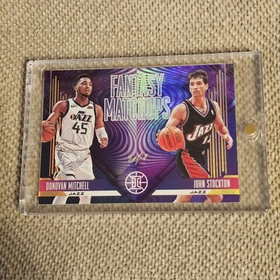 2019-20 Panini Illusions Fantasy Matchups Donovan Mitchell John Stockton 1/1