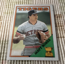 Topps Matt Nokes Detroit Tigers #45 1988 Topps Base Set Rookie Baseball Card. rookie card picture