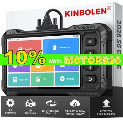 KINGBOLEN S6 ELITE OBD2 Diagnosegerät Auto Scanner ALLE SYSTEM 15 Reset CANFD DE