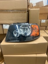 2003-2006 Ford Expedition Headlights Headlamps Pair Black Housing Amber Reflecto