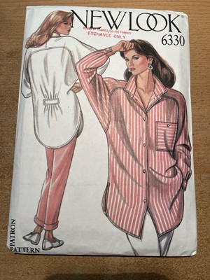 NEW LOOK 6330 Women's Loose Fit Blouse Dolman Sleeve Pattern Sz  8-18 UNCUT 