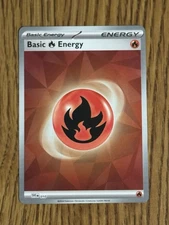 SVE010 Basic Fire Energy Holo/Shiny Pokemon Prismatic Evolutions