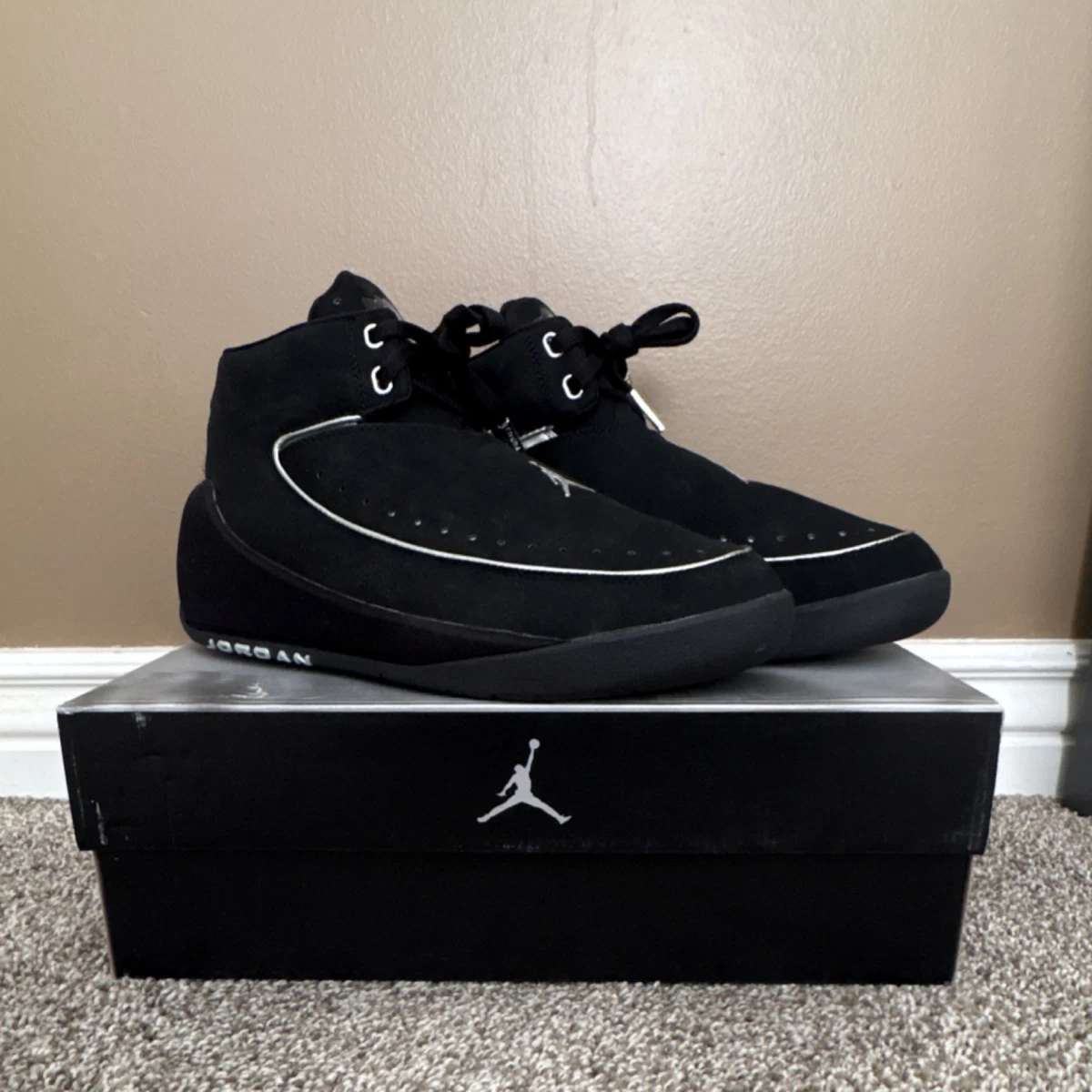 Jordan Nu' Retro Air Jordan 2 Black Chrome Men's Sneaker (2002