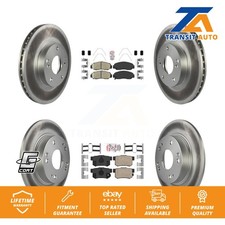 Front Rear Ceramic Pads And Coated Disc Brake Rotors Kit For Acura CSX