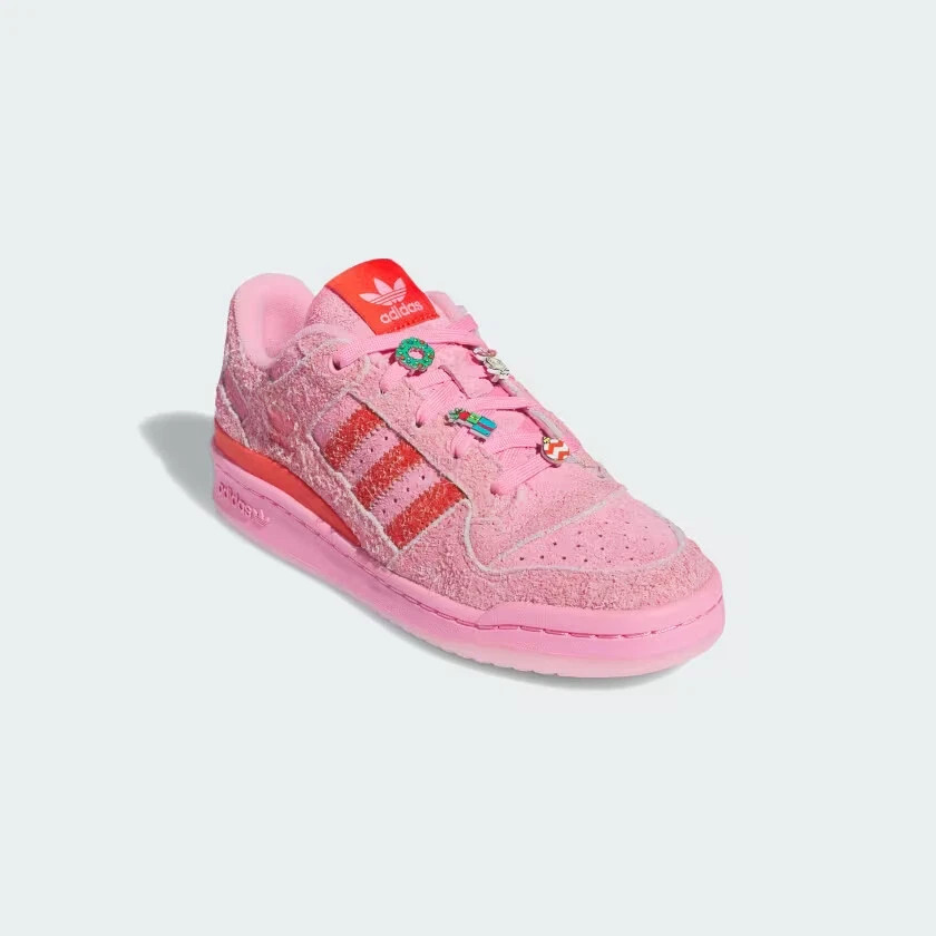[NEW] Women's adidas Forum Low CL "The Grinch" Shoes Pink Size 6.5 ID8895 NIB thumbnail 6