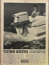 1962 Textron Homelite 4 Cycle-55 Outboard Fishing Boat Print Ad