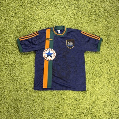 Adidas Newcastle United Trikot Blau Grün Größe L 1997 1998 Vintage Jersey