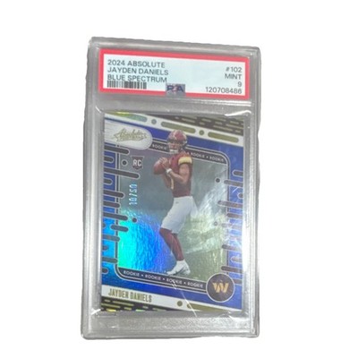 Panini Absolute Spectrum Blue Rookie Jayden Daniels PSA 9 10/50 Commanders