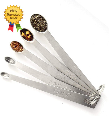 Measuring Spoons Set 5 Piece Mini Stainless Steel Tad Dash Pinch Smidgen Drop