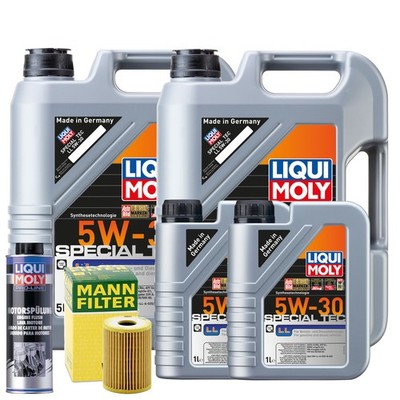 Motoröl 5W30 LIQUI MOLY Leichtlauf Special Tec Ll 12L +MANN Ölfilter +Spülung