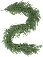 6 Ft Christmas Garland Real Touch Norfolk Pine Realistic Greenery Holiday Decor