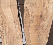 2 Maple Spalted  Live Edge Wood Slab - 13 Inch Long 9 To 10 Wide 1.25 Thick 