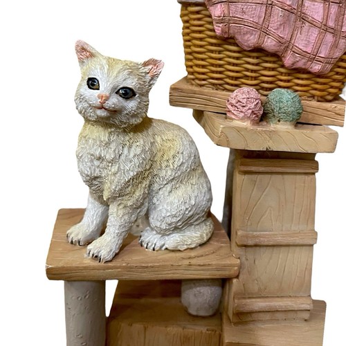 RARE Yankee Candle Mama Cat & Kittens on Cat Tree Hanging Tart Burner Wax Warmer - Picture 10 of 18