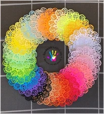 3.5" Rose Doily, 1 pack of 24pcsm Material 80gsm double sided paper.