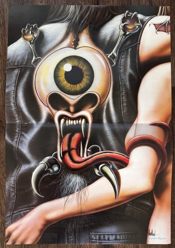 “One Eyed Beast” Vintage Easyriders David Mann 84 Magazine Centerfold