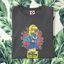 Vintage 90s Y2K Hook Ups Skate T Shirt Brittney The Vampire Slayer Buffy Anime L