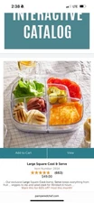 NEW Pampered Chef Large Square Cool and Serve #2614 Party Tray USA Made