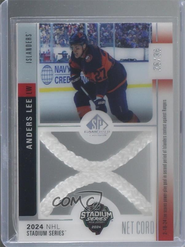 2024-25 Upper Deck SP Game Used Edition 26/35 Anders Lee #SSN-LE 1w6h