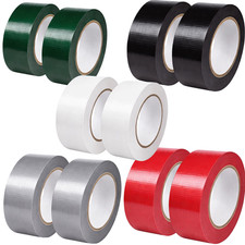 2 PCS Duct Gaffer Heavy Duty Waterproof Cloth Tape 48mm x 50m Silver Black Green