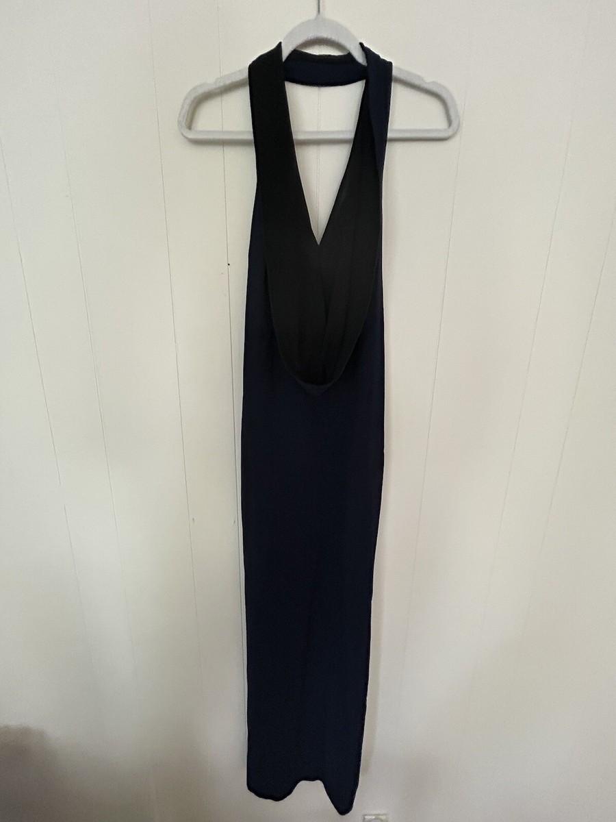 Navy & Black Stella McCartney Halter Gown | eBay