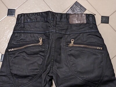 DSQUARED2 / ボトム/48/コットン/BLK DSQUARED2 FAITH 'VINTAGE' 1023 BLACK WAXED COTTON JEANS 30 OIL