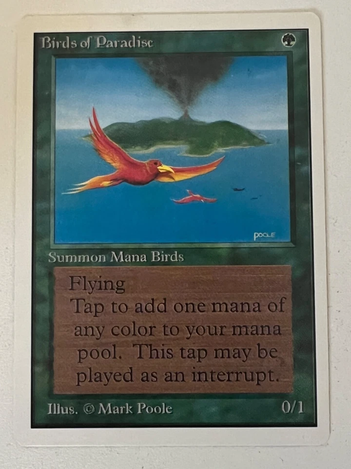 Magic the Gathering MTG Unlimited Birds of Paradise NM (Beta Bob) - Image 3 of 4