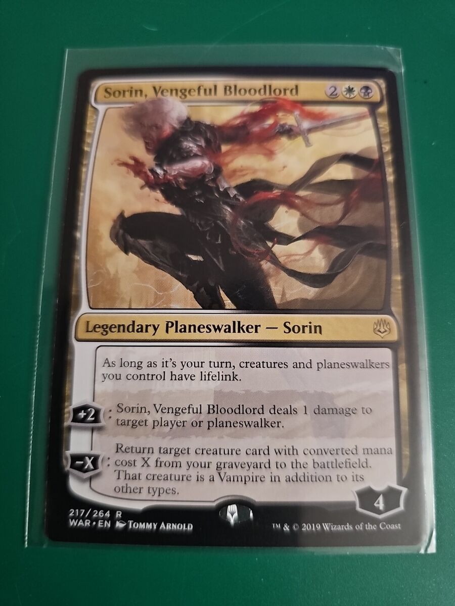 Sorin, Vengeful Bloodlord 1x FOIL WAR MTG War of the Spark Rare MINT black white Sorin, Vengeful Bloodlord 1x FOIL WAR MTG War of the Spark Rare MINT black white