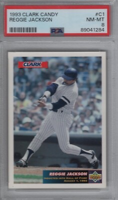 1993 UPPER DECK-CLARK CANDY [REGGIE JACKSON] [ALL 3 CARDS PSA GRADED]