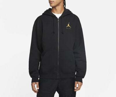 Jordan Air Fleece-Hoodie Jordan Jumpman Kapuzen Jacke Schwarz  Jumpman-Logo 